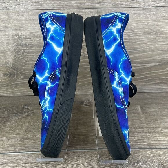 Vans Authentic Lightning Blue Black Canvas Women’s Sz 7 Low Top Lace Up Sneakers - Picture 9 of 10